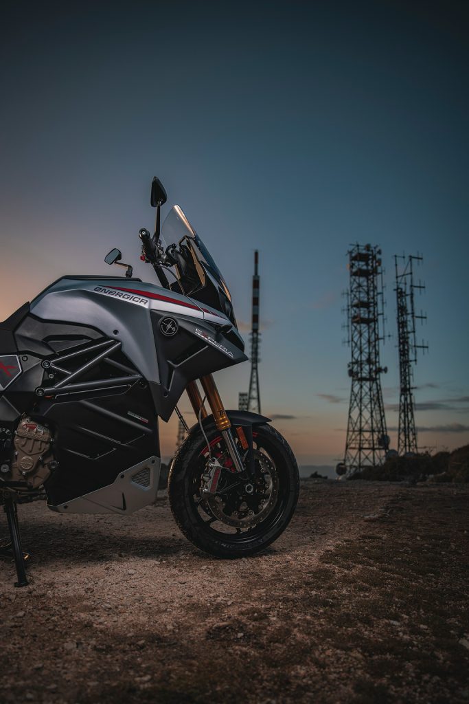 Energica's new electric adventure tourer motorcycle, the Experia. Photo Courtesy of .