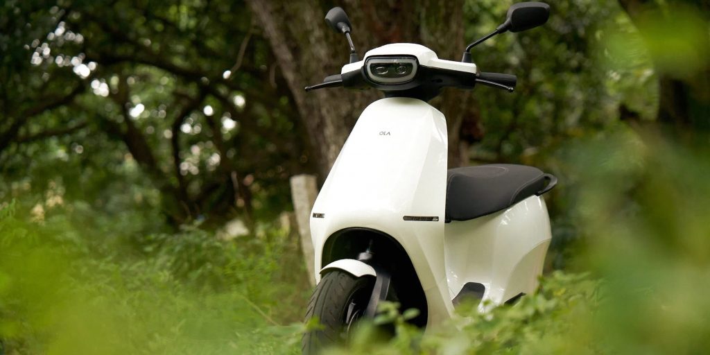 A side view of the Ola Electric S1 Scooter