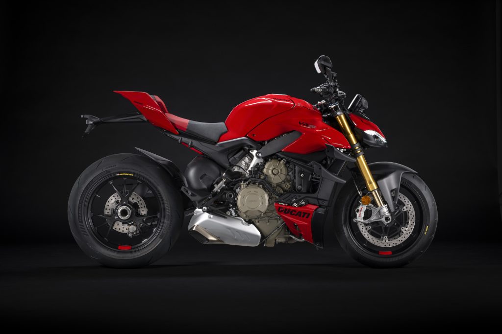 Ducati's new Streetfighter range, including the V4, V4 S, and V4 SP2. Media sourced from Ducati.