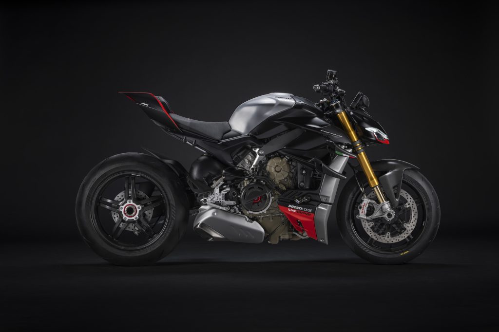 Ducati's new Streetfighter range, including the V4, V4 S, and V4 SP2. Media sourced from Ducati.