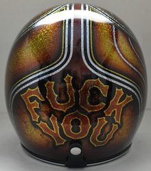 fuck you custom helmet