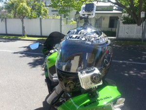 Matt's HJC helmet with gopro