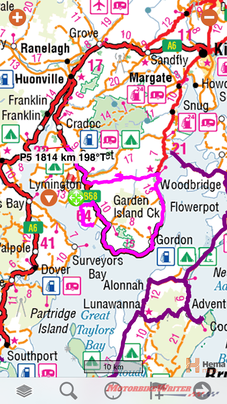 TomTom Rider 550 GPS satnav Peter Davis map route