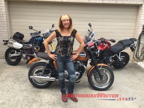 Annie Hendley Motorcycle Ride for Gumtree Greys Rescue greyhounds