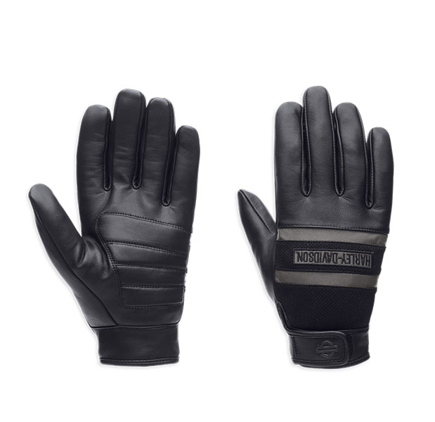 Harley Centerline Reflective Full-Finger Gloves with TouchTec Technology