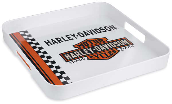Harley Checkerboard Stripe Melamine Serving Tray