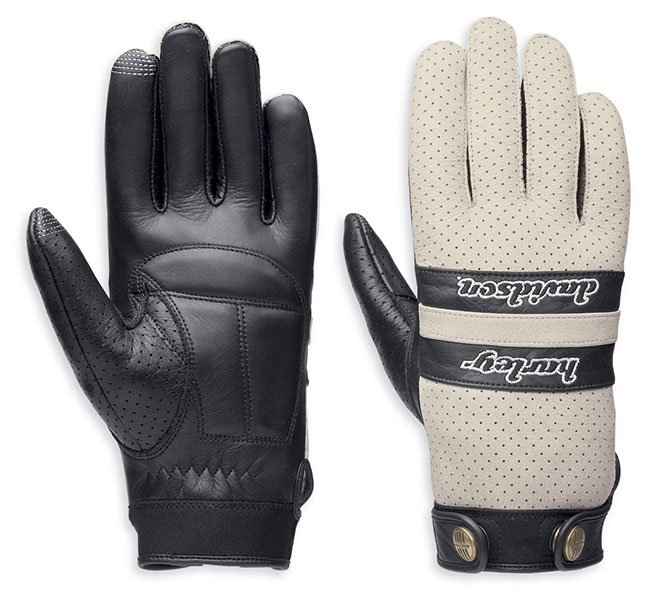 Harley  Finish Line Perforated Leather Full-Finger Gloves