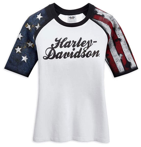 Harley Stars & Stripes Raglan Tee ($72.12)