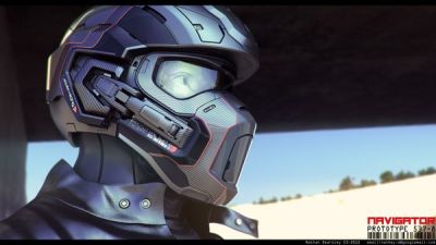 helmet concept that looks similar to the halo helmet