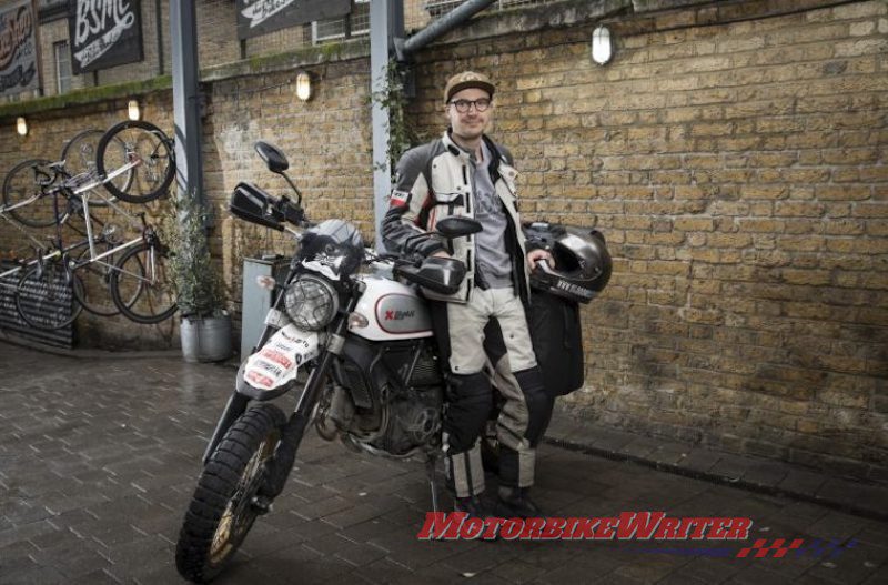 Henry Crew Ducati Scrambler Desert Sled youngest person to ride around the world young