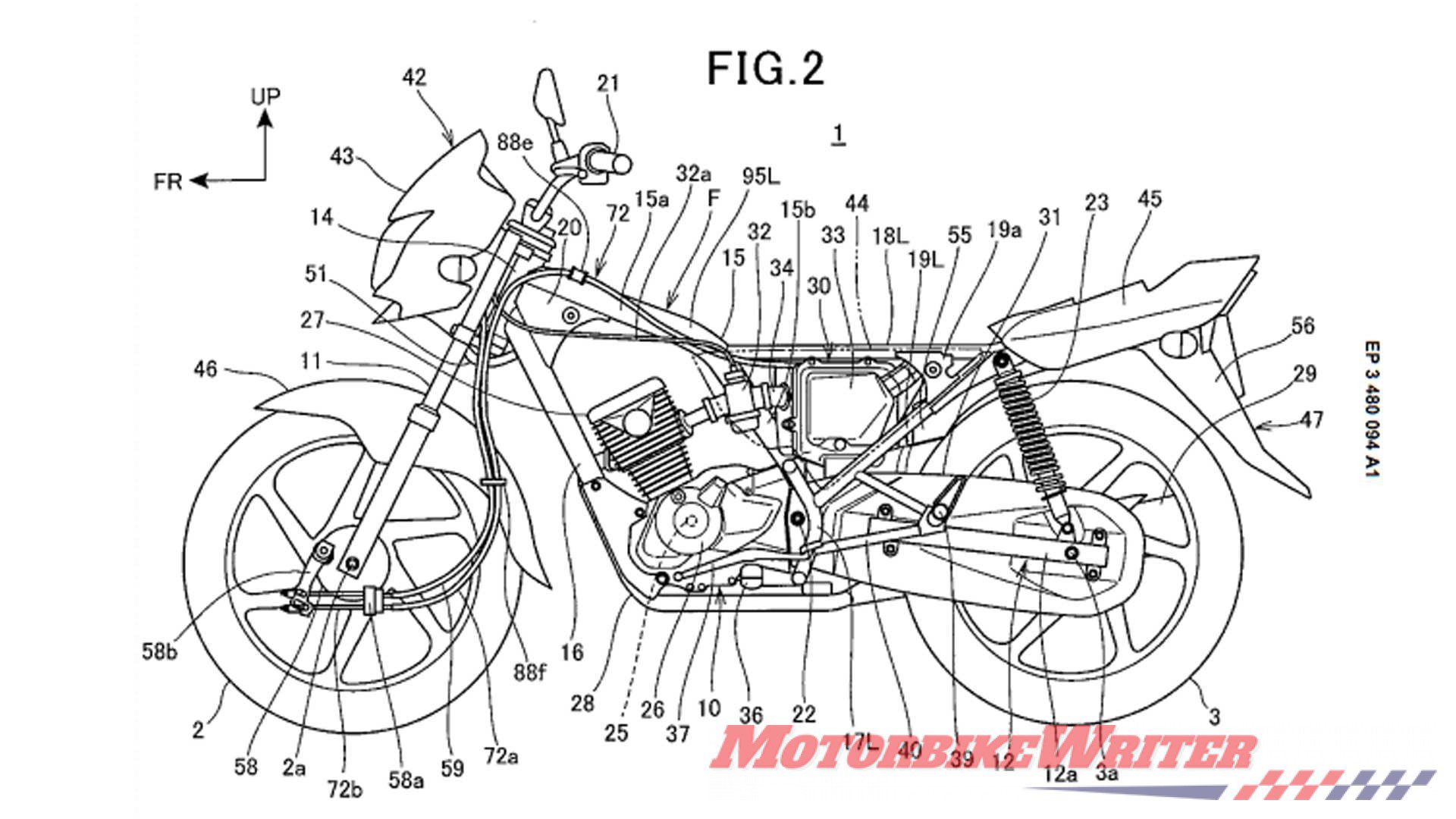 honda patent drum brakes variable riding position