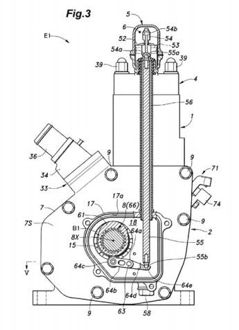Honda 2-stroke patent sketch - hybrid