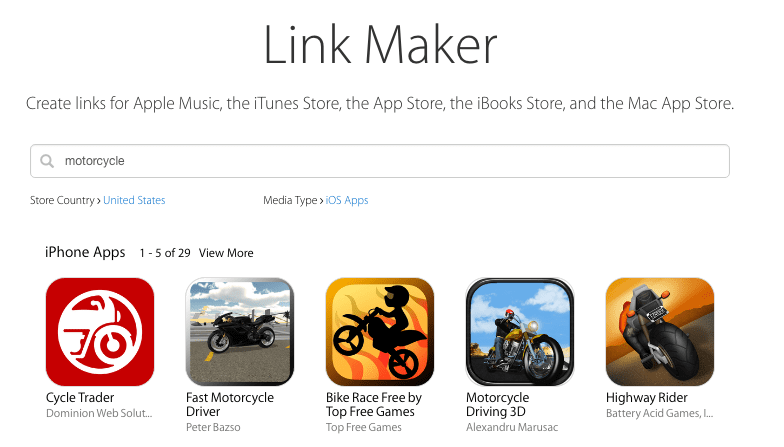 iTunes Link Maker