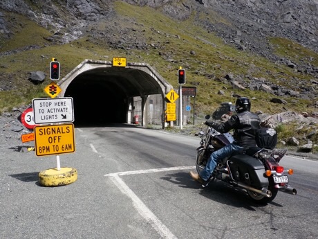 Homer tunnel on the way to Milford Sound