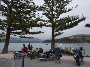 Footpath parking in Akaroa - quake city