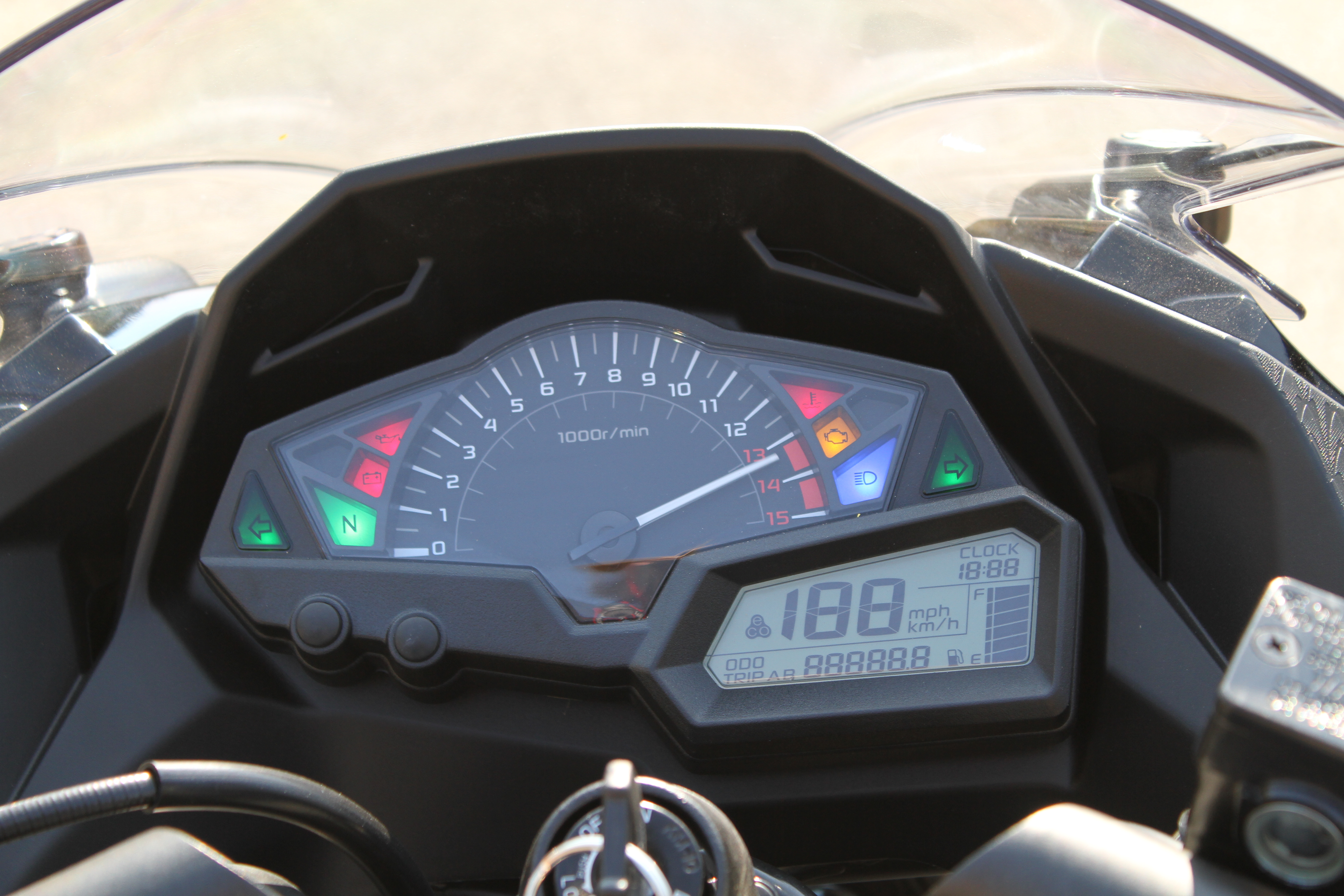 Motorcycle speedo