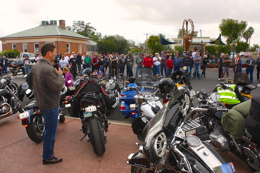 Springborg addresses crowd