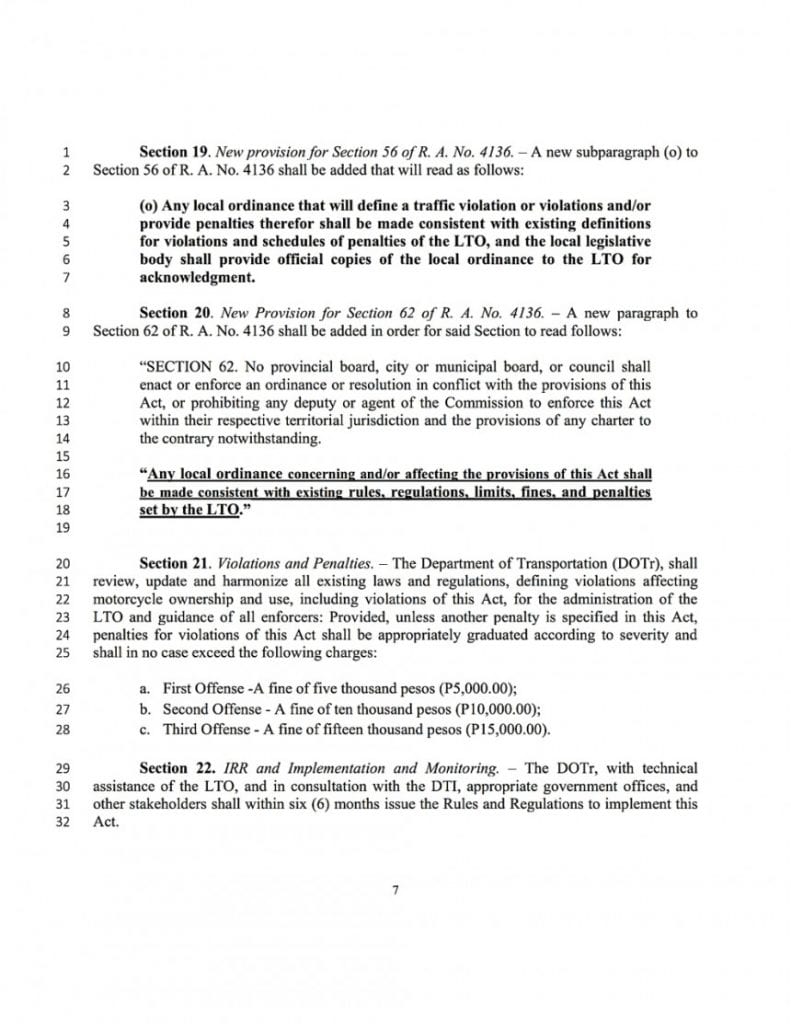 SB 2263, a new bill filed for the Philippines that protects motorists' rights