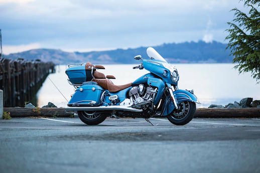 Indian Motorcycle Roadmaster in blue diamond