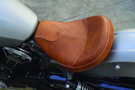 Indian Scout leather seat swiss