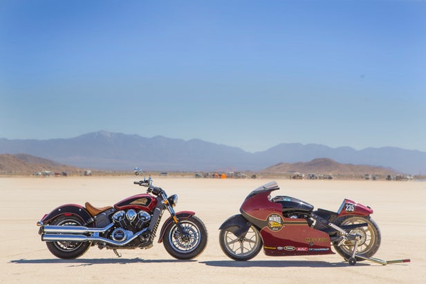 Burt Munro Indian Scout Streamliner 200mph speed week