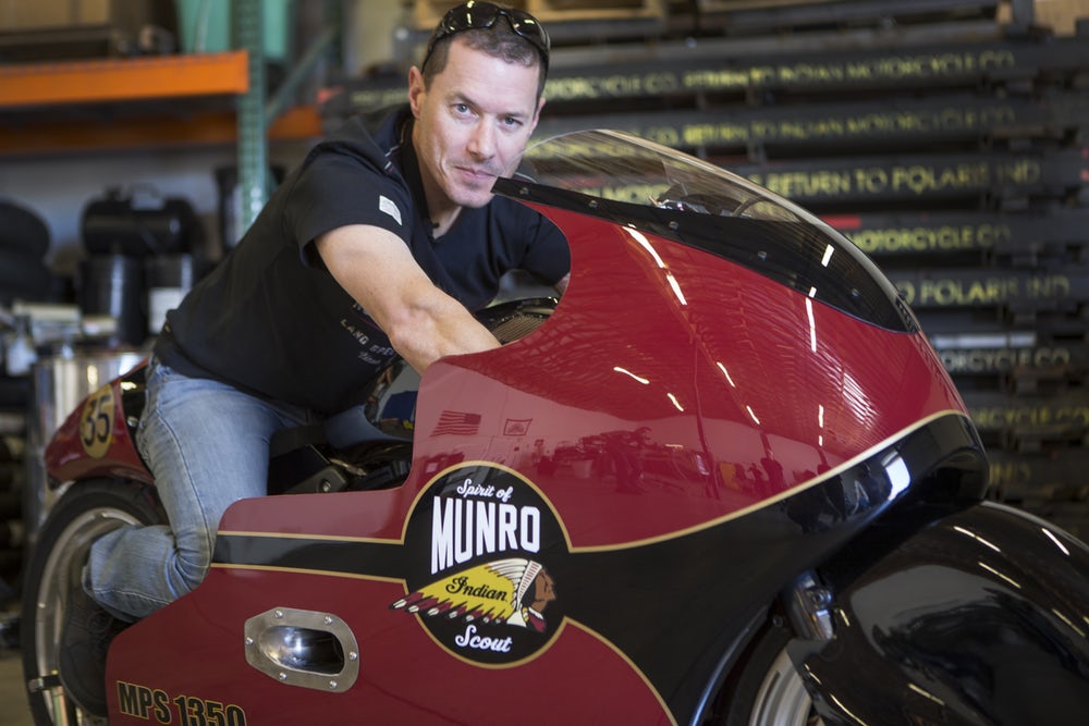 Burt Munro Indian Scout Streamliner  speed week