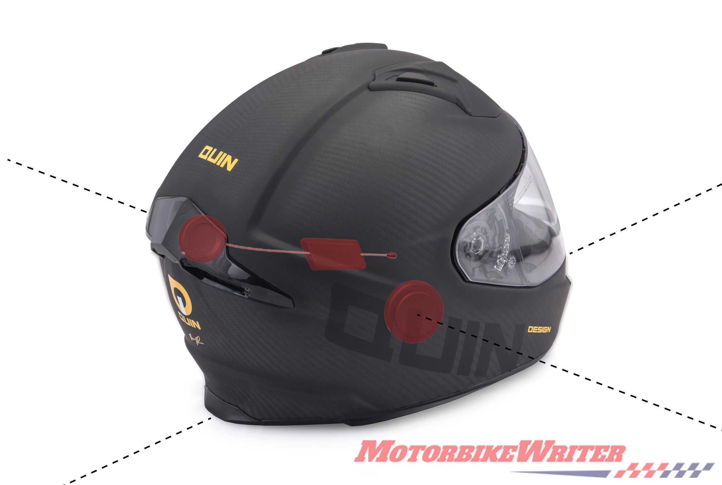 Quin helmets integrated Bluetooth communications