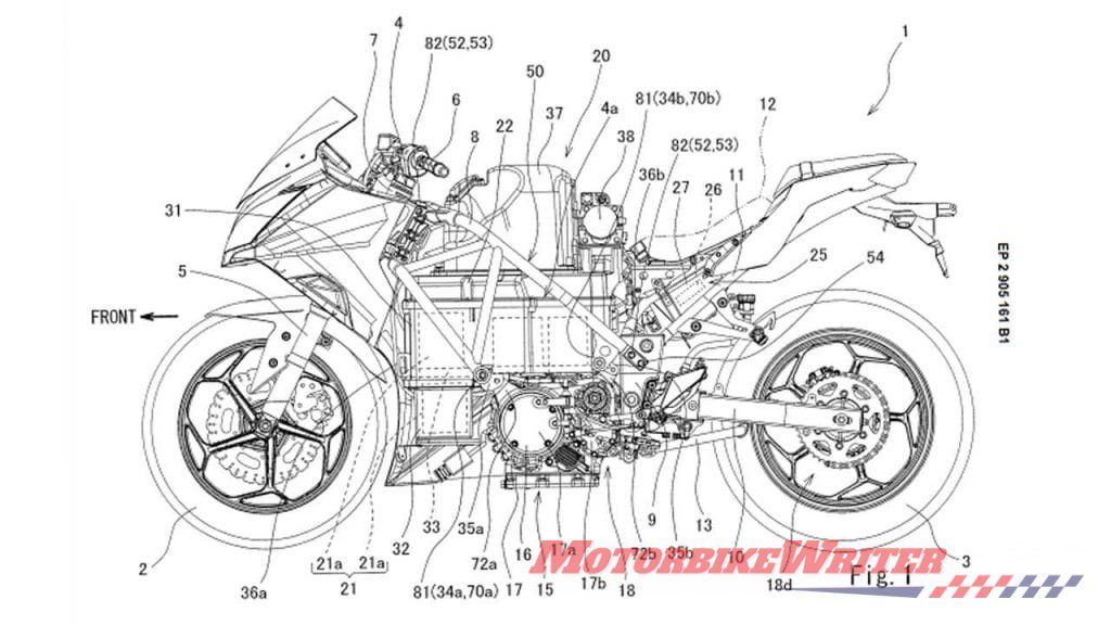 Kawasaki electric Ninja patent battery swap