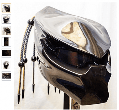 Black Solid Predator Helmet
