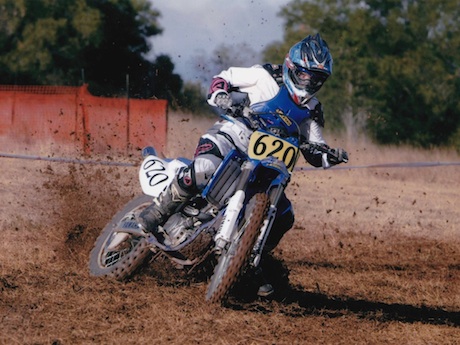 Female rider: leigh Hutton in action 