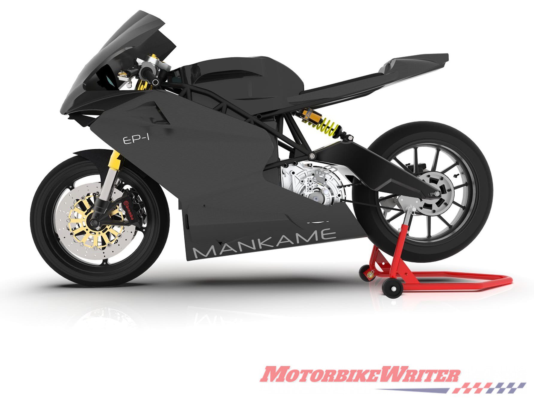 Mankame Motors EP-1 electric motorcycle with a claimed 480km range