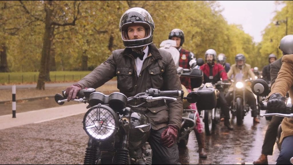 A rider contributes to the Distinguished Gentleman's Ride event 