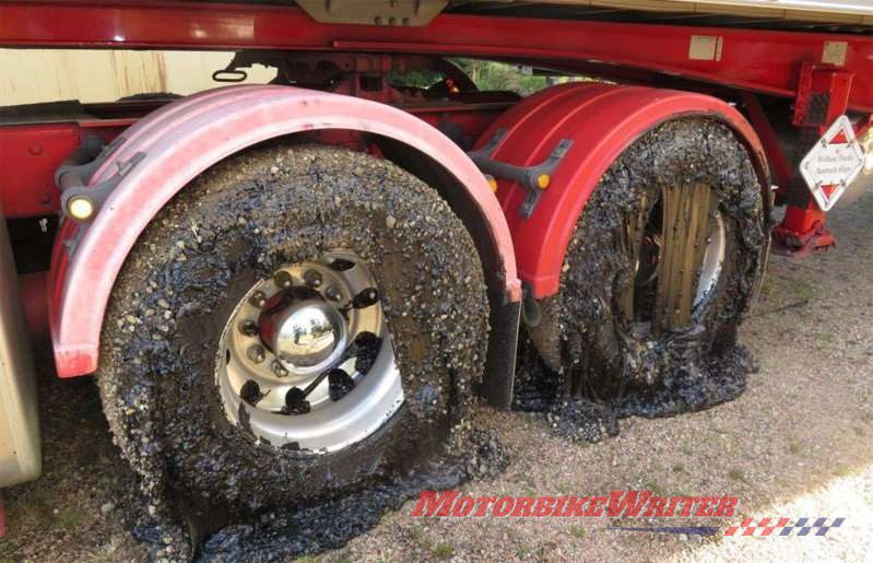 melting bitumen in North Queensland