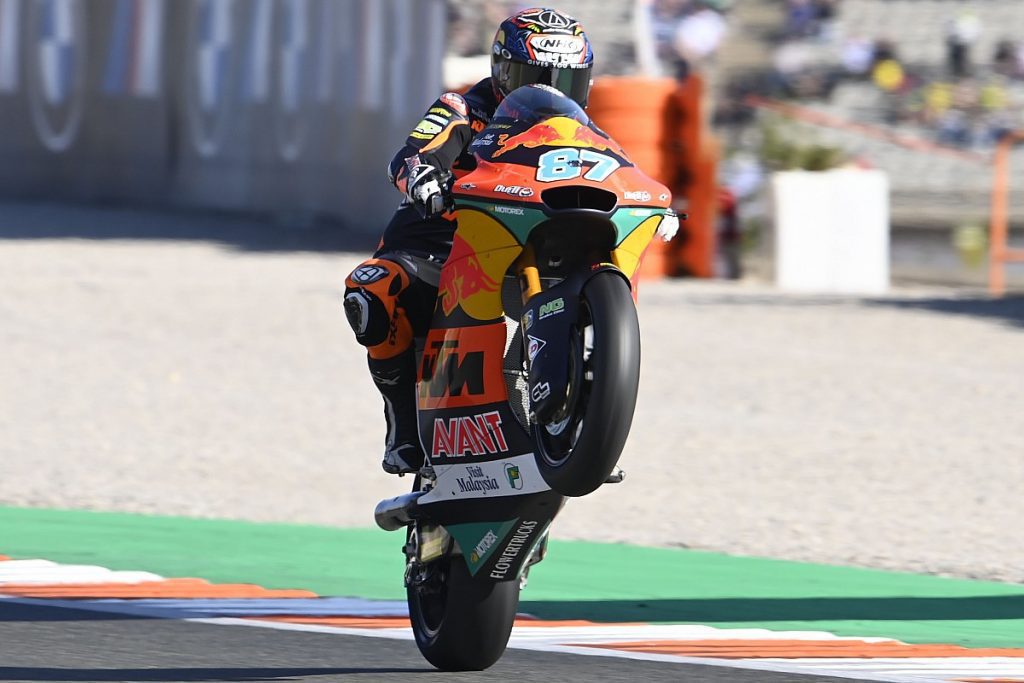Remy Gardner, racing to secure the Moto2 title