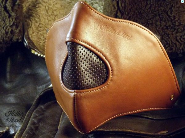 motorcycle leather mask masque cuir moto cafe by HollerandHood