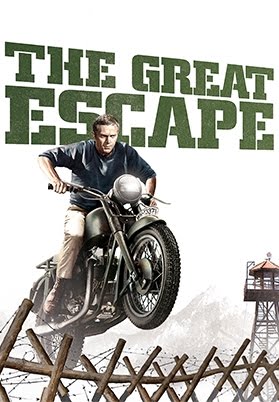 The Great Escape movie poster motorcycle chase reels