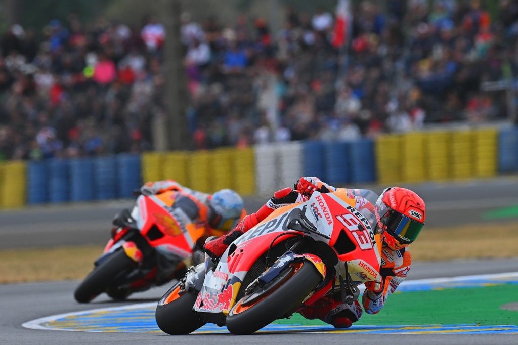 Team Honda on the MotoGP circuit. Media sourced from Motorycle Sport.