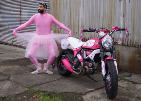 Pink Hello Kitty Ducati Scrambler revenue male slips