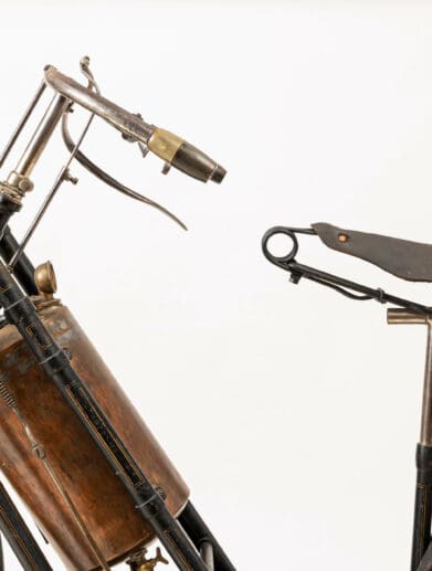This 1894 Hildebrand & Wolfmüller is listed as the world's oldest production motorcycle. Media sourced from Bonhams.