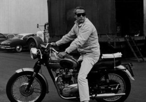 Paul Newman on Triumph Bonneville