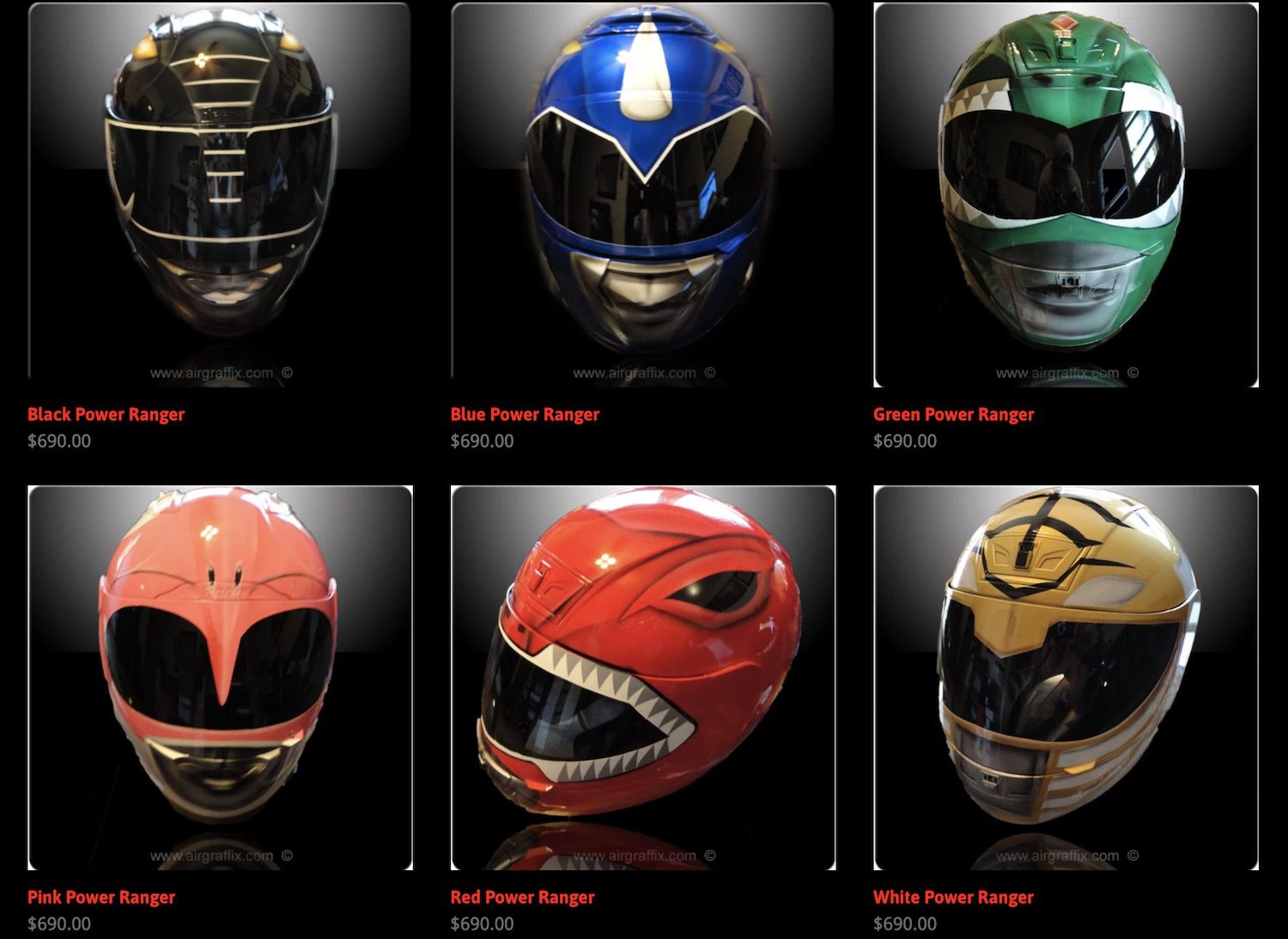 Power Rangers Helmets from Air Graffix