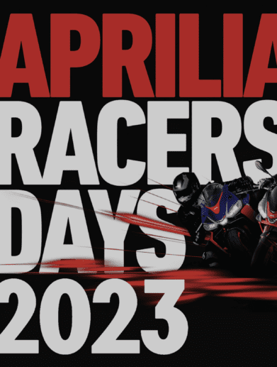 Aprilia's Racer Days. Media sourced from Aprilia's press release and website.