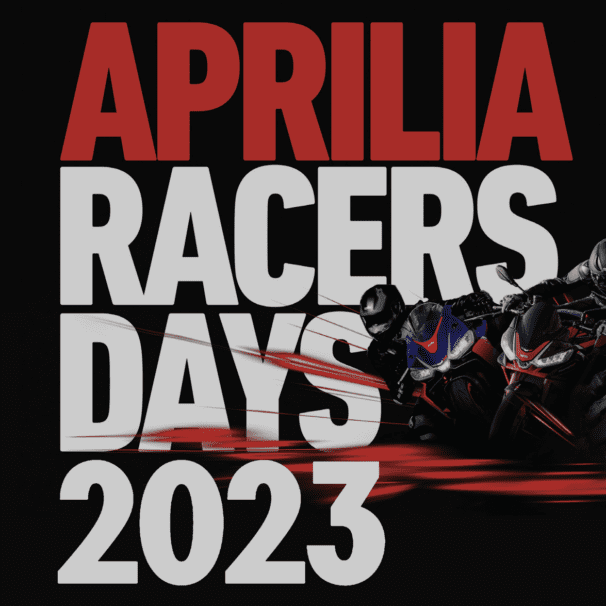 Aprilia's Racer Days. Media sourced from Aprilia's press release and website.