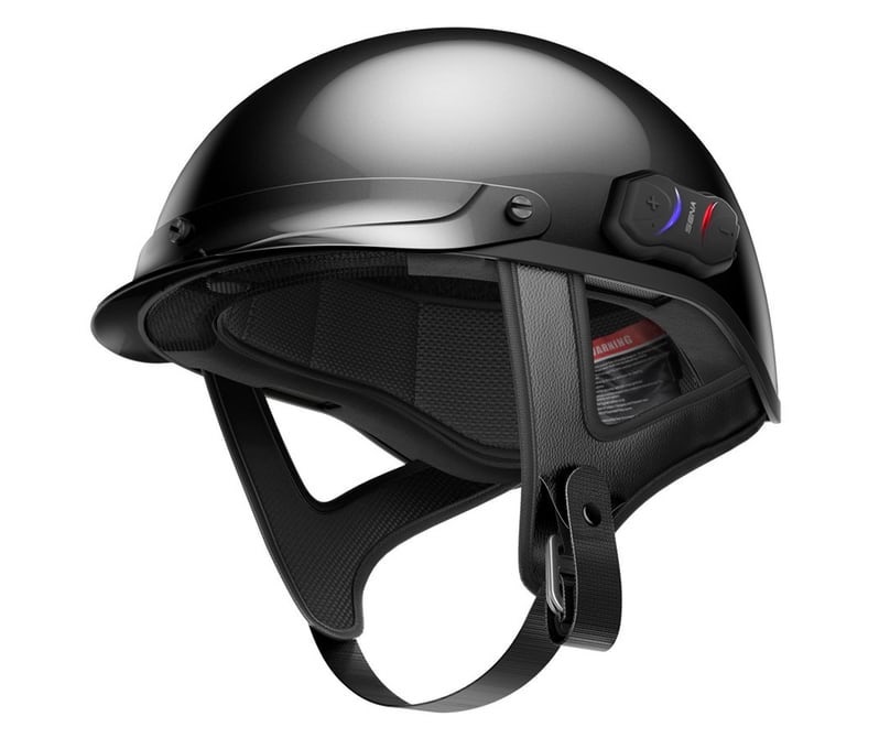 Sena Cavalry motorcycle half helmet with bluetooth unit savage