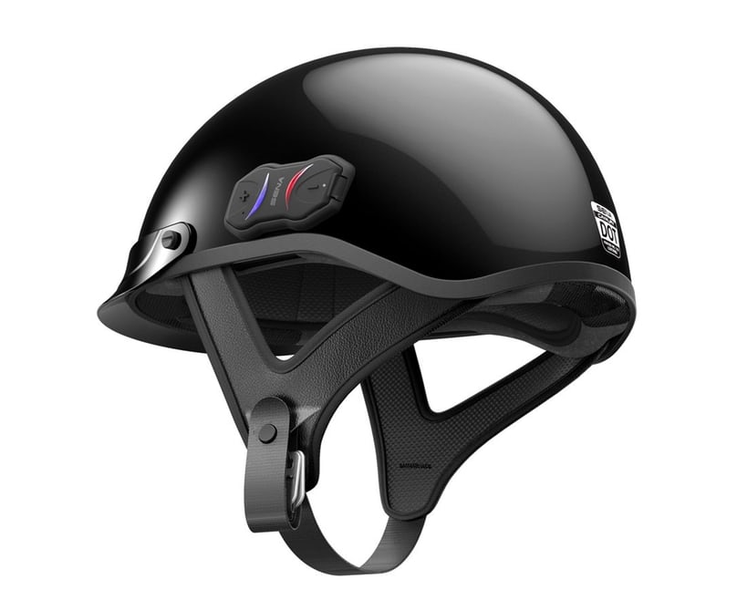 Sena Cavalry motorcycle half helmet with bluetooth unit