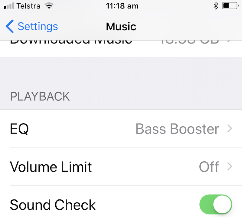 sound settings