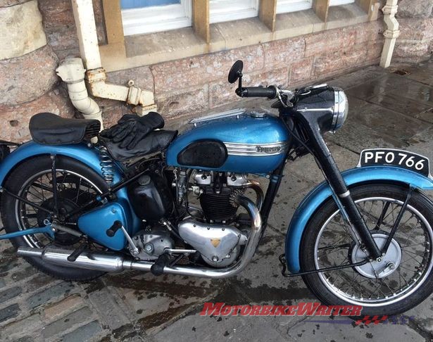 Thieves torched vintage 1951 Triumph Thunderbird