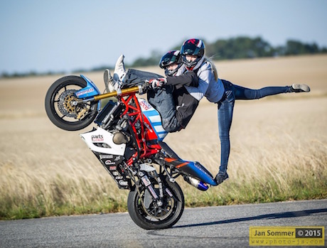 stunt riding couple Martin Krátký and his girlfriend Katka