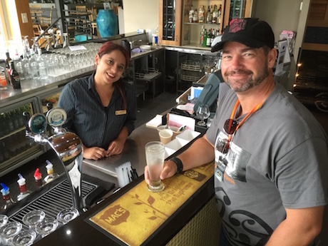 Jaega and Nigel at the Harley-Davidson Iron Run in Paihia