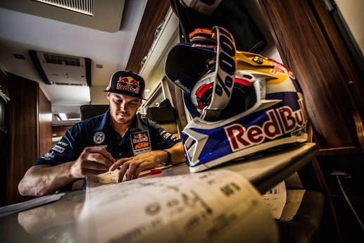 Toby Price is in the lead of the 2016 Dakar Rally